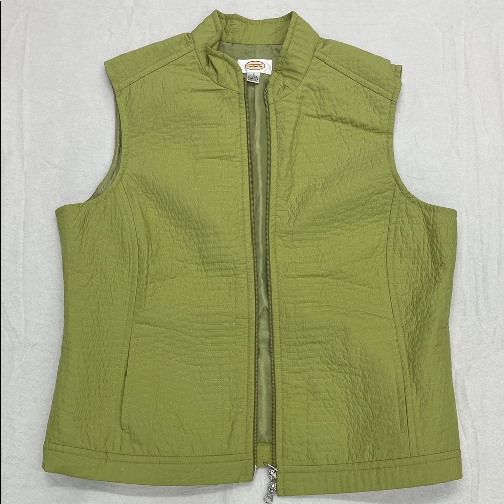 Talbots Light Green Quilted Vest